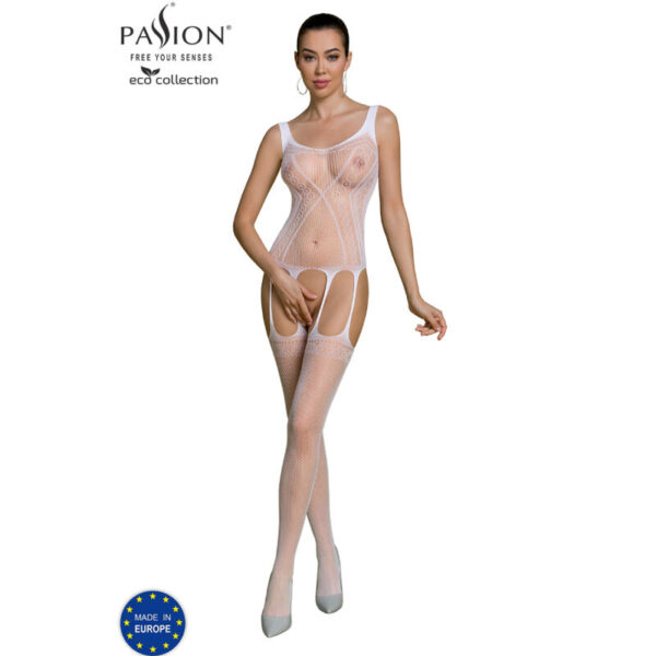 PASSION - BODYSTOCKING ECO COLLECTION ECO BS007 BLANC -