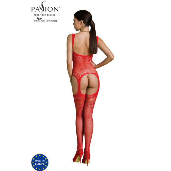 PASSION - BODYSTOCKING ECO COLLECTION ECO BS008 ROUGE - – Image 2
