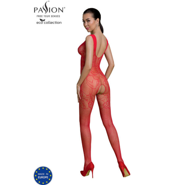 PASSION - BODYSTOCKING ECO COLLECTION ECO BS012 ROUGE - – Image 2