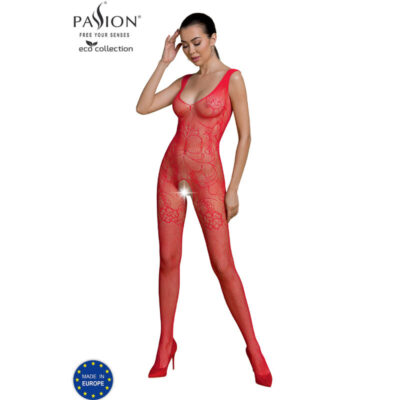 PASSION - BODYSTOCKING ECO COLLECTION ECO BS012 ROUGE -