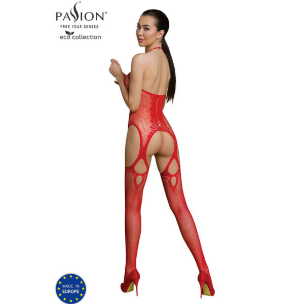 PASSION - BODYSTOCKING ECO COLLECTION ECO BS013 ROUGE - – Image 2