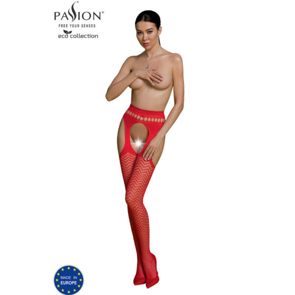 PASSION - BODYSTOCKING ECO COLLECTION ECO S002 ROUGE -