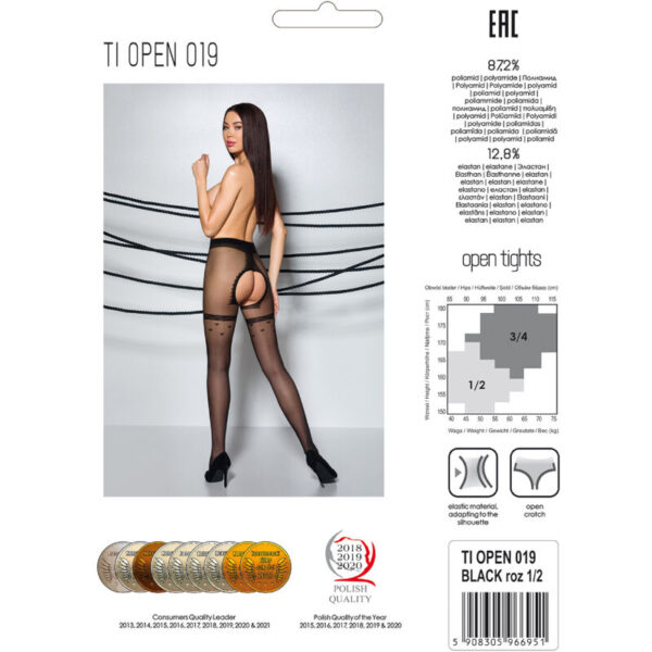 PASSION - TIOPEN 019 COLLANT NOIR 3/4 20 DEN - – Image 5