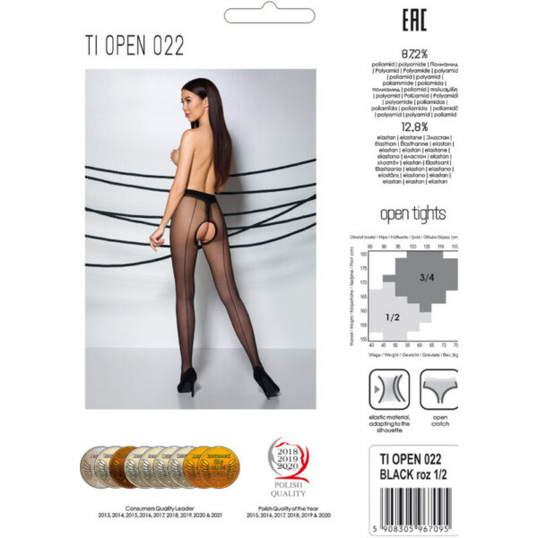 PASSION - TIOPEN 022 COLLANT NOIR 1/2 20 DEN - – Image 5