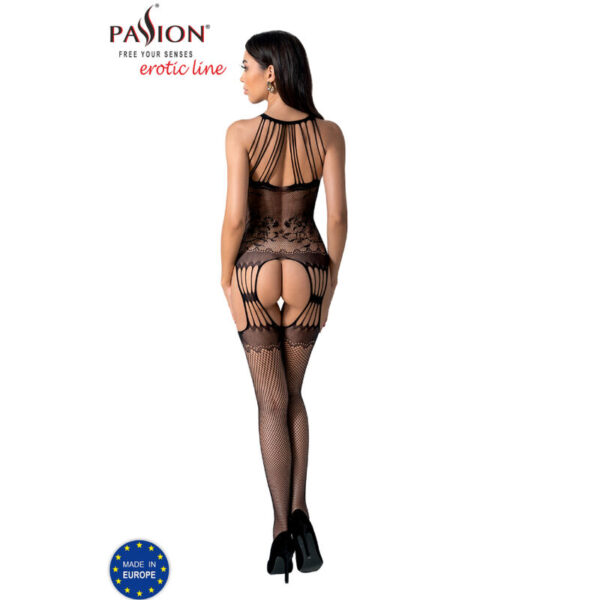 PASSION - BS095 BODYSTOCKING NOIR TAILLE UNIQUE - – Image 4