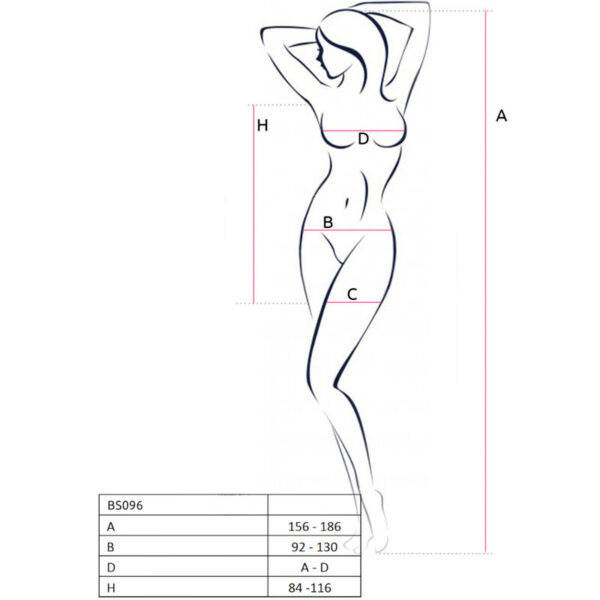 PASSION - BS096 BODYSTOCKING ROUGE TAILLE UNIQUE - – Image 5