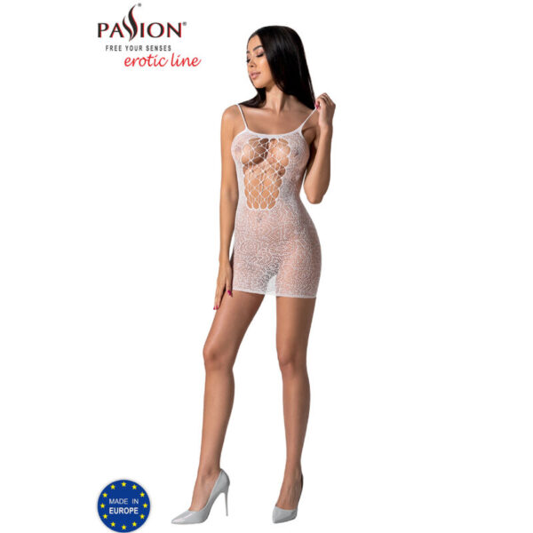 PASSION - BS096 BODYSTOCKING BLANC TAILLE UNIQUE - – Image 3