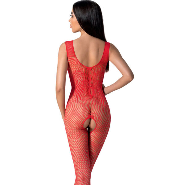 PASSION - BS098 BODYSTOCKING ROUGE TAILLE UNIQUE - – Image 2