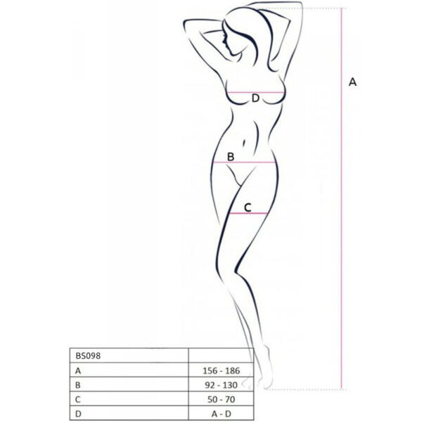 PASSION - BS098 BODYSTOCKING BLANC TAILLE UNIQUE - – Image 5