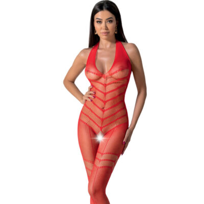 PASSION - BS100 BODYSTOCKING ROUGE TAILLE UNIQUE -