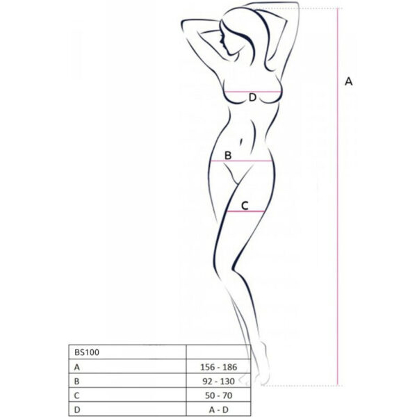 PASSION - BODYSTOCKING BLANC BS100 TAILLE UNIQUE - – Image 5