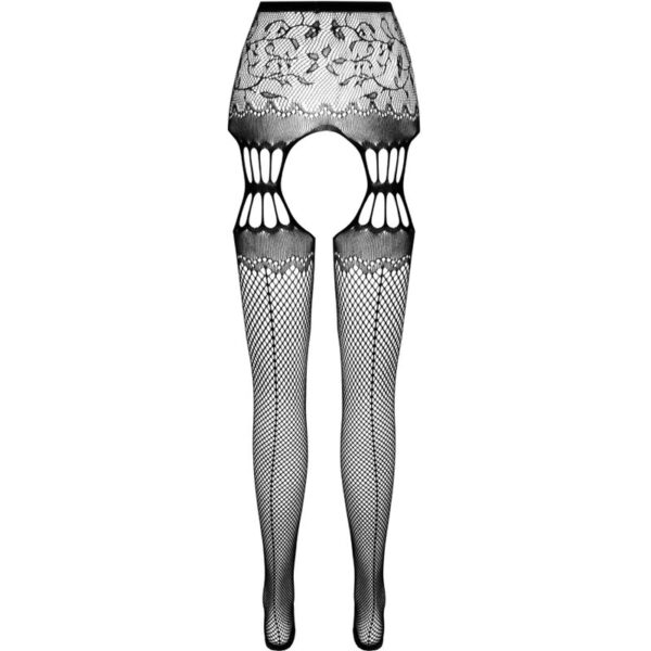 PASSION - COLLANT NOIR AVEC JARRETIÈRE S027 TAILLE UNIQUE - – Image 6