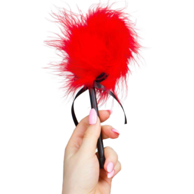SECRETPLAY - DUSTER DE MARABOU ROUGE -