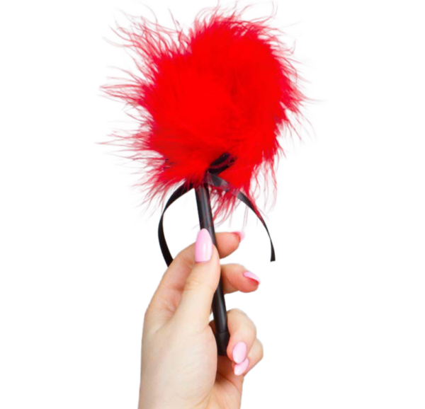 SECRETPLAY - DUSTER DE MARABOU ROUGE -