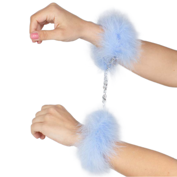 SECRETPLAY - MENOTTES DE MARABOU LUMIÈRE BLEUE - – Image 4