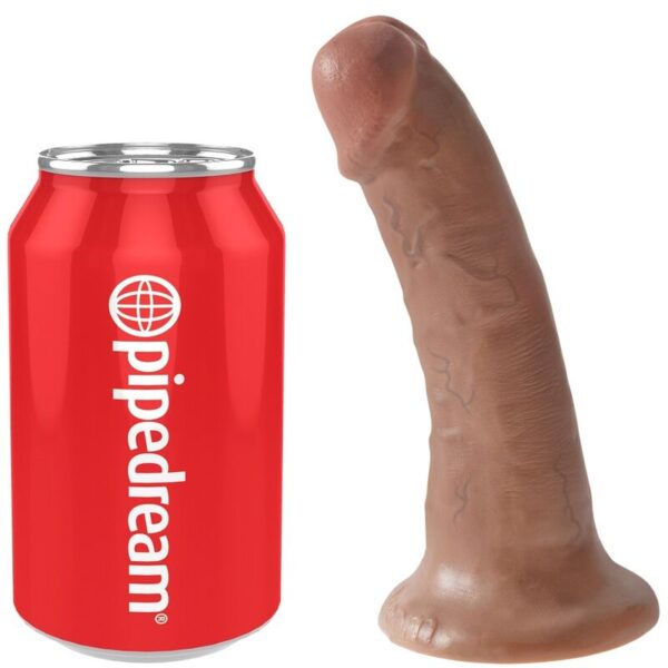 KING COCK - PÉNIS RÉALISTE 15 CM CARAMEL - – Image 5