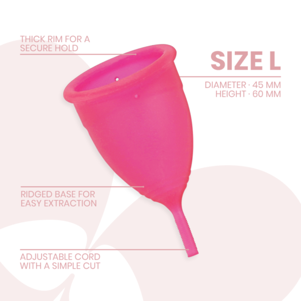 INTIMICHIC - COUPE MENSTRUELLE EN SILICONE DE QUALITÉ MÉDICALE TAILLE L - – Image 3
