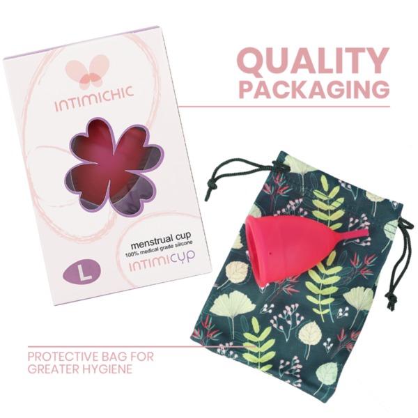 INTIMICHIC - COUPE MENSTRUELLE EN SILICONE DE QUALITÉ MÉDICALE TAILLE L - – Image 5