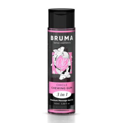 BRUMA - HUILE DE MASSAGE PREMIUM EFFET CHALEUR SAVEUR GOMME 3 EN 1 - 100 ML -
