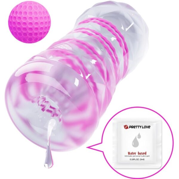 PRETTY LOVE - MASTURBATEUR MASCULIN FANTASY AVEC SPIRALE INTERNE ET BALLES TRANSPARENTES - – Image 3