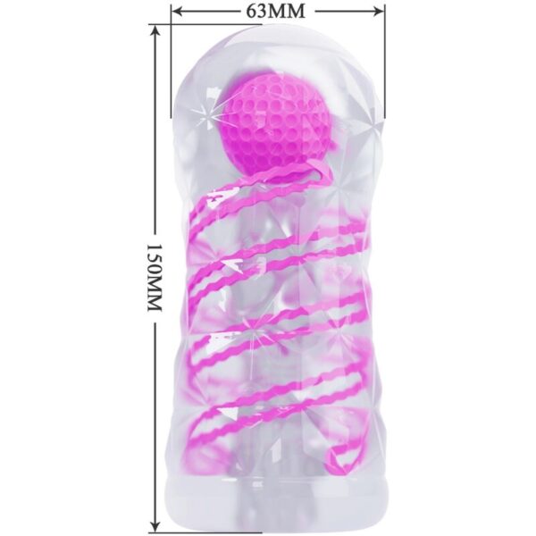 PRETTY LOVE - MASTURBATEUR MASCULIN FANTASY AVEC SPIRALE INTERNE ET BALLES TRANSPARENTES - – Image 4