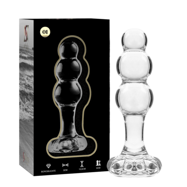 NEBULA SERIES BY IBIZA - MODÈLE 1 BOUCHON EN VERRE BOROSILICATE TRANSPARENT 10.5 CM -O- 3 CM - – Image 3