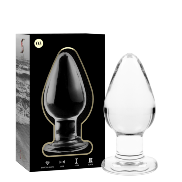 NEBULA SERIES BY IBIZA - PLUG ANAL MODÈLE 3 VERRE BOROSILICATE TRANSPARENT 11 CM -O- 5 CM - – Image 2