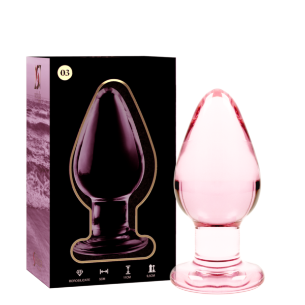 NEBULA SERIES BY IBIZA - PLUG ANAL MODÈLE 3 VERRE BOROSILICATE ROSE 11 CM -O- 5 CM - – Image 2
