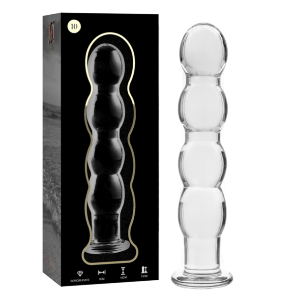 NEBULA SERIES BY IBIZA - MODÈLE 10 GODE EN VERRE BOROSILICATE CLAIR 16.5 CM -O- 3.5 CM - – Image 2