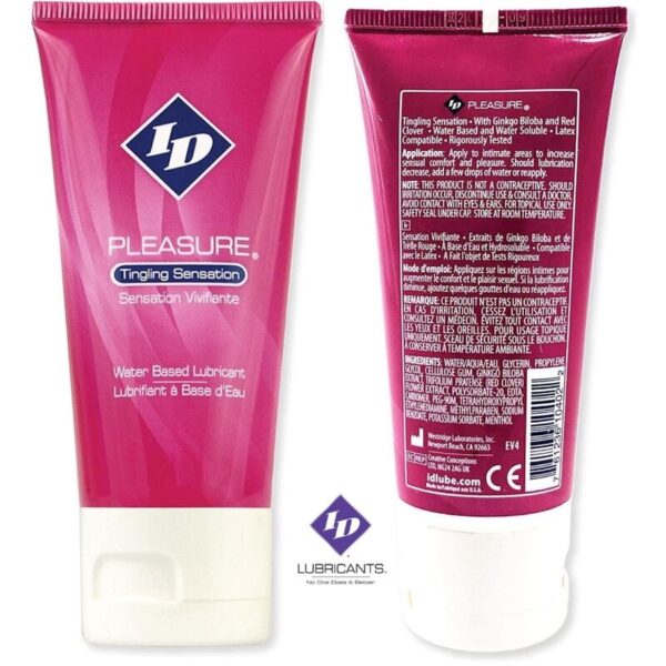 ID PLEASURE - LUBRIFIANT  BASE DEAU TINGING SENSATION TRAVEL TUBE 60 ML -