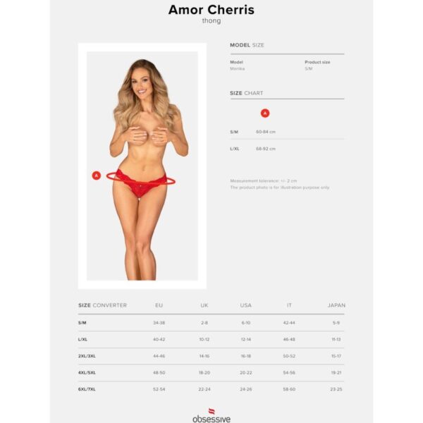 OBSESSIVE - STRING AMOR CHERRIS L/XL - – Image 7