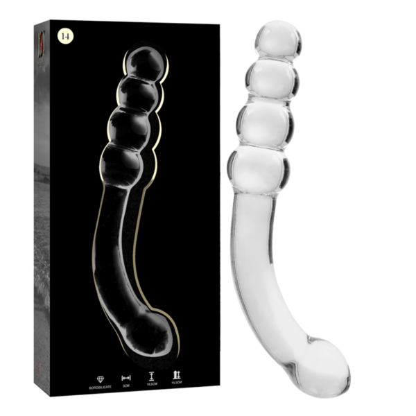 NEBULA SERIES BY IBIZA - MODÈLE 14 GODE EN VERRE BOROSILICATE CLAIR 18.5 CM -O- 3 CM - – Image 2