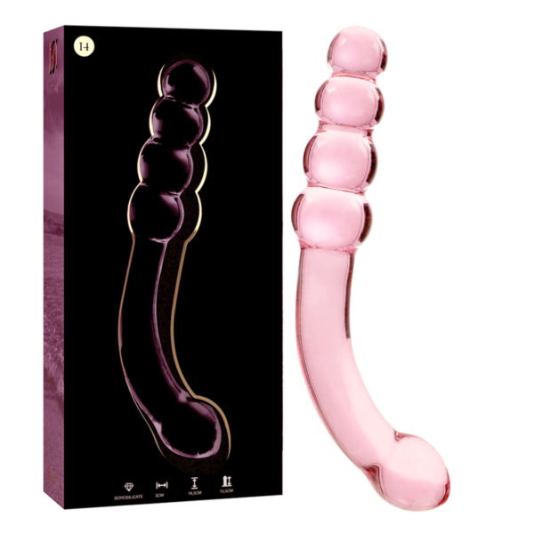 NEBULA SERIES BY IBIZA - MODÈLE 14 GODE EN VERRE BOROSILICATE ROSE 18.5 CM -O- 3 CM - – Image 2