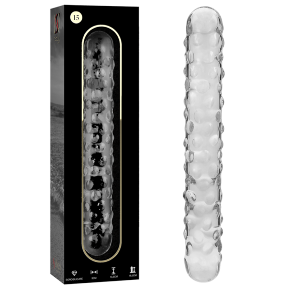 NEBULA SERIES BY IBIZA - MODÈLE 15 GODE EN VERRE BOROSILICATE CLAIR 18.5 CM -O- 3 CM - – Image 2