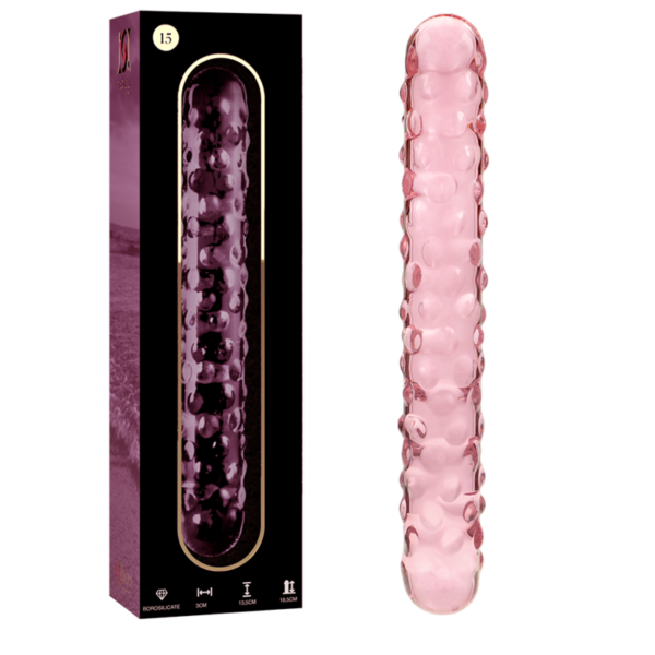 NEBULA SERIES BY IBIZA - MODÈLE 15 GODE EN VERRE BOROSILICATE ROSE 18.5 CM -O- 3 CM - – Image 2