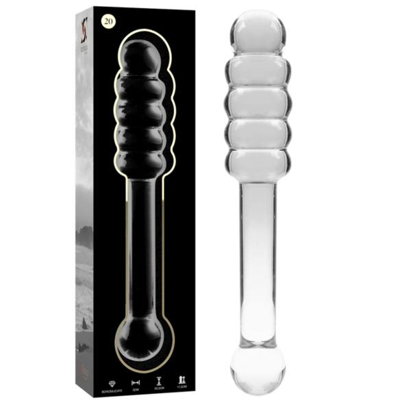 NEBULA SERIES BY IBIZA - MODÈLE 20 GODE EN VERRE BOROSILICATE CLAIR 20.5 CM -O- 3 CM - – Image 2