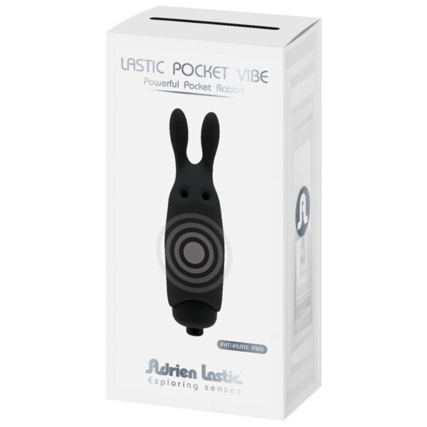 ADRIEN LASTIC - VIBRATEUR LASTIC POCKET LAPIN NOIR - – Image 5