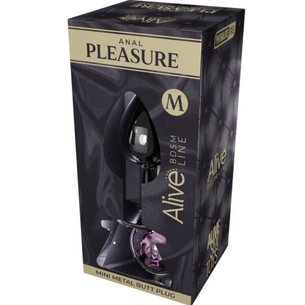 ALIVE - PLAISIR ANAL MINI PLUG MÉTAL ROSE TAILLE M - – Image 2