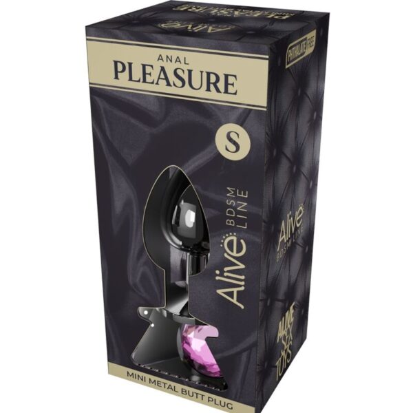 ALIVE - PLAISIR ANAL MINI PLUG MÉTAL ROSE TAILLE S - – Image 2