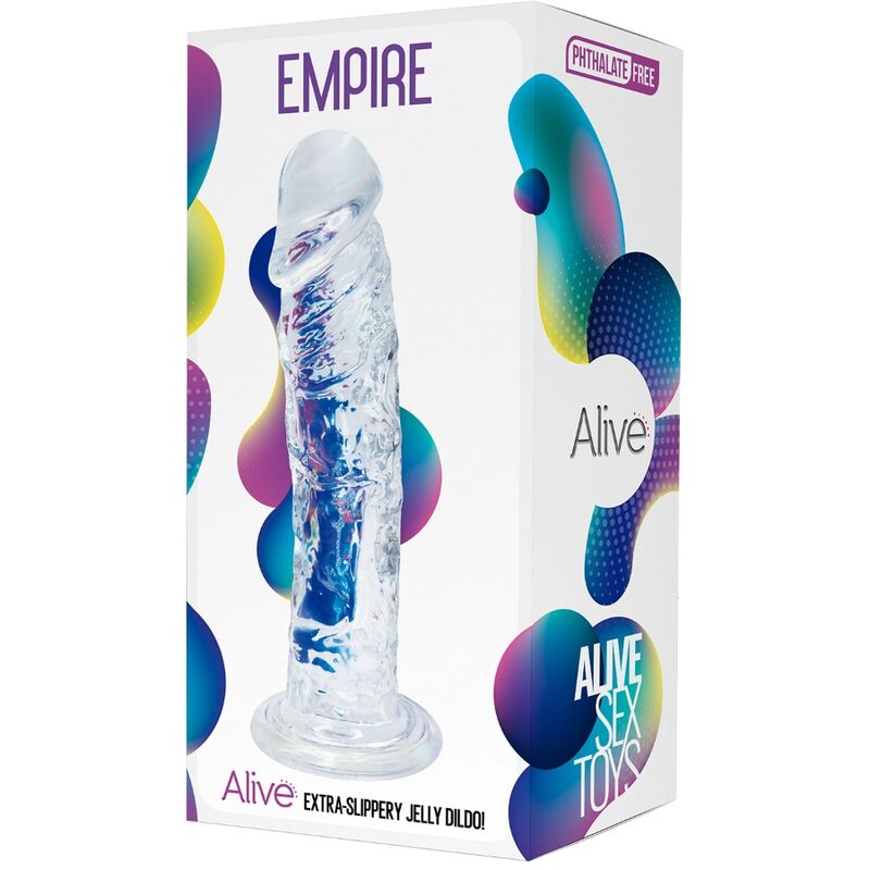ALIVE - PÉNIS RÉALISTE EMPIRE TRANSPARENT 19,3 CM - – Image 2