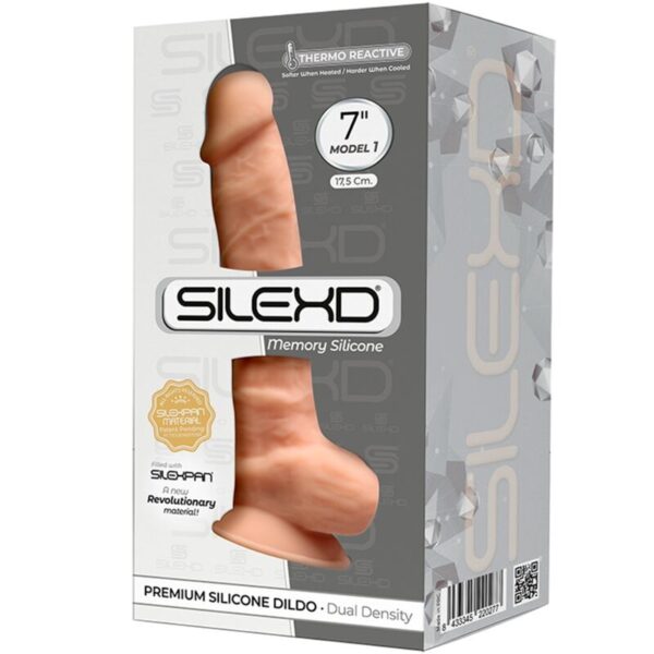 SILEXD - MODÈLE 1 PÉNIS RÉALISTE PREMIUM SILEXPAN SILICONE 17.5 CM - – Image 3
