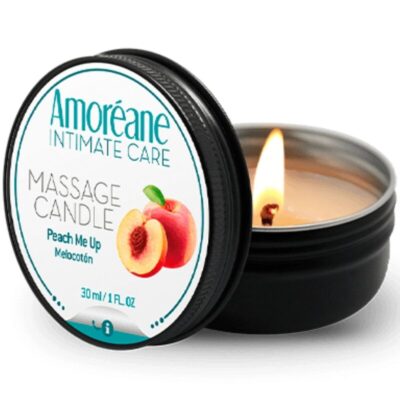 AMOREANE - BOUGIE DE MASSAGE PÊCHE 30 ML -
