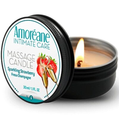AMOREANE - BOUGIE DE MASSAGE FRAISE CHAMPAGNE 30 ML -