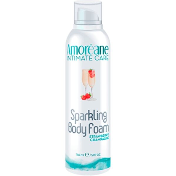 AMOREANE - MASSEUR CORPS MOUSSE FRAISE CHAMPAGNE 150 ML -