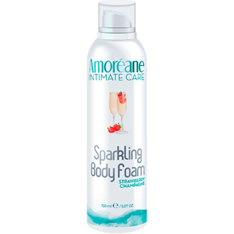 AMOREANE - MASSEUR CORPS MOUSSE FRAISE CHAMPAGNE 150 ML -