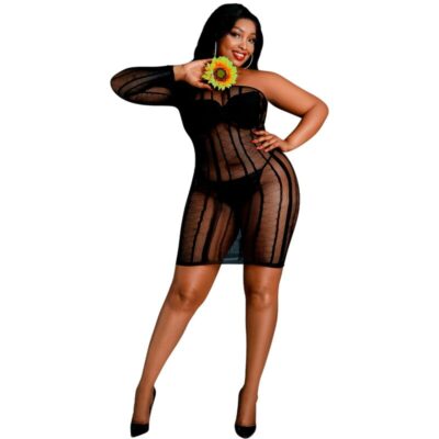 MOONLIGHT - ROBE MODÈLE 5 NOIRE GRANDE TAILLE -