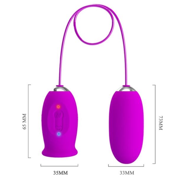PRETTY LOVE - VIBRATEUR RECHARGEABLE DAISY DUAL EGG VIOLET - – Image 6