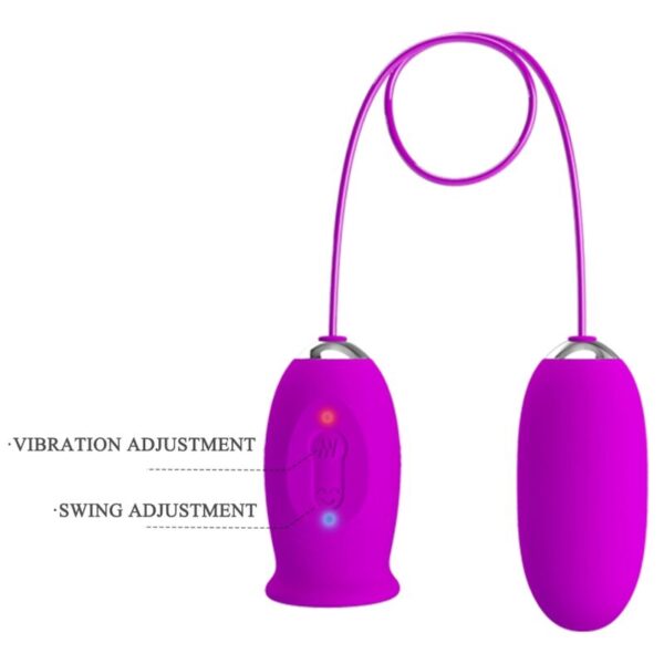 PRETTY LOVE - VIBRATEUR RECHARGEABLE DAISY DUAL EGG VIOLET - – Image 7
