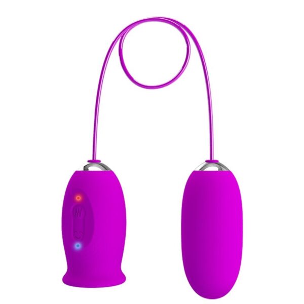 PRETTY LOVE - VIBRATEUR RECHARGEABLE DAISY DUAL EGG VIOLET - – Image 2