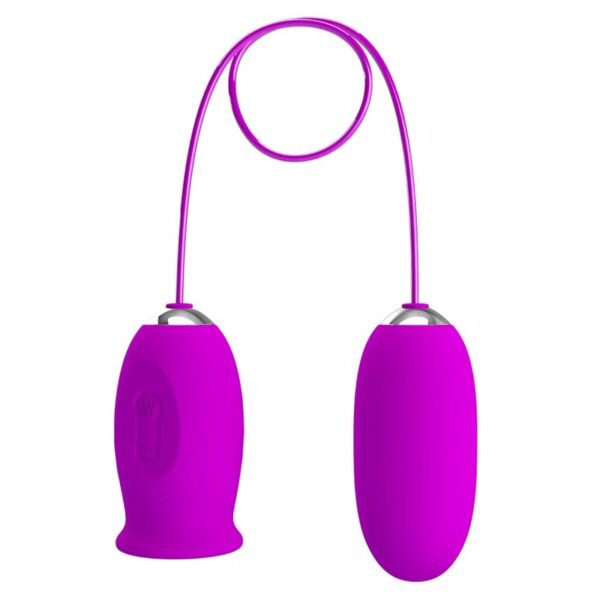 PRETTY LOVE - VIBRATEUR RECHARGEABLE DAISY DUAL EGG VIOLET -
